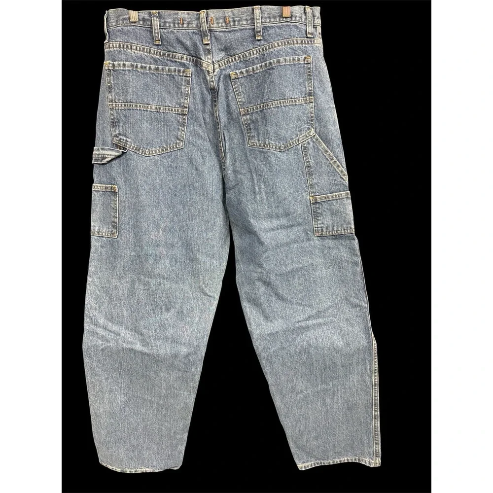 Bailey's Pt Carpenter Jeans Men's 36x34 Blue Denim Utility Work Pants Cotton